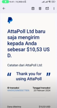 Bukti Pembayaran AttaPoll