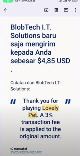 Bukti Pembayaran Lovely Pet