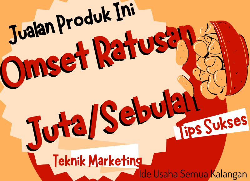 Ilustrasi Ide Usaha dengan Bisnis berjualan Keripik Brownies Ketan
