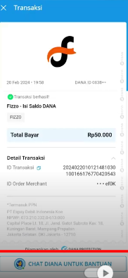 Bukti Pembayaran Fizzo Novel (foto: Naufal354)