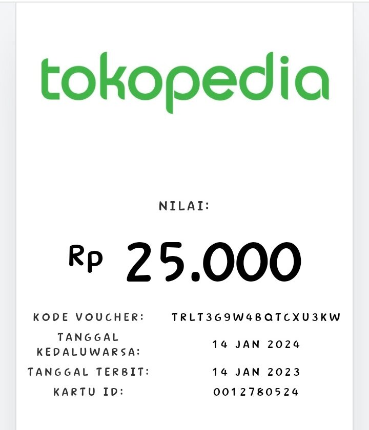 Ilustrasi Pembayaran Voucher Tokopedia