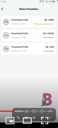 APLIKASI Riwayat Pembayaran NovelDog