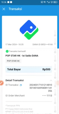 Bukti Pembayaran One Line Draw (foto: Youtuber Jadi Berkah)