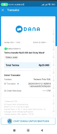 Riwayat Penarikan Aplikasi Penghasil Uang ISUL (foto: Youtuber Naufal354)